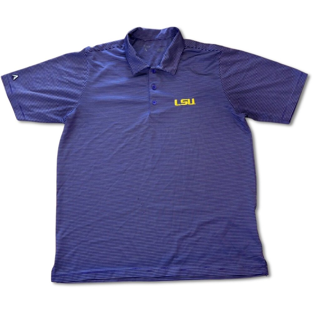 Vintage Antigua LSU Polo | Men’s L | Purple Striped